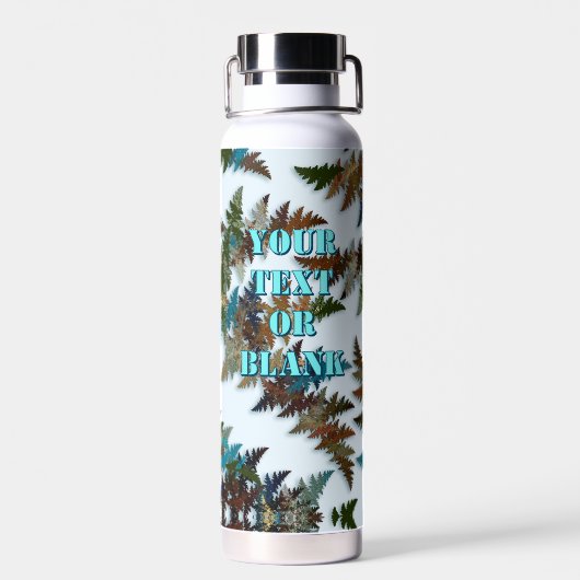 Fanciful Fractal Arctic Camouflage Waterfles (Achterkant)