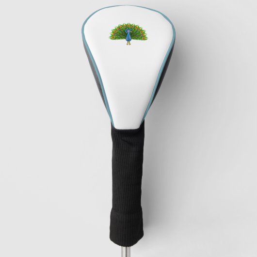 Fanciful Peacock Golf Driver Hoesje Golfheadcover (Voorkant)