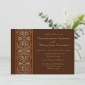 Fanciful Scrollwork Wedding Invitations (Debout devant)