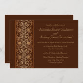 Fanciful Scrollwork Wedding Invitations (Devant / Derrière)