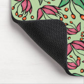 Fanciful Seed Pods Pink & Green Mousepad Muismat (Hoek)