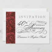 Fancy 40th Anniversary Invitations - Alors & Maint (Dos)