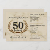 Fancy 50e middelbare schoolreünie - tweedaags even kaart (Voorkant / Achterkant)