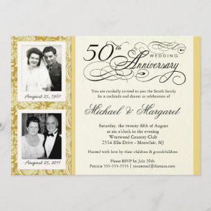Fancy 50th Anniversary Invitations - Vos photos