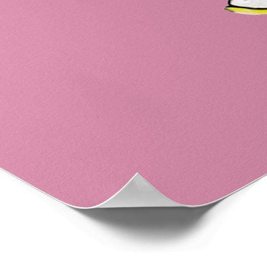 Fancy A Cake Funny Quirky Strawberry Cheesecake Poster (Hoek)