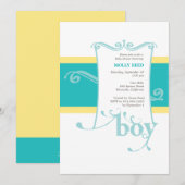 Fancy Aangepaste Baby shower Kaart (Voorkant / Achterkant)