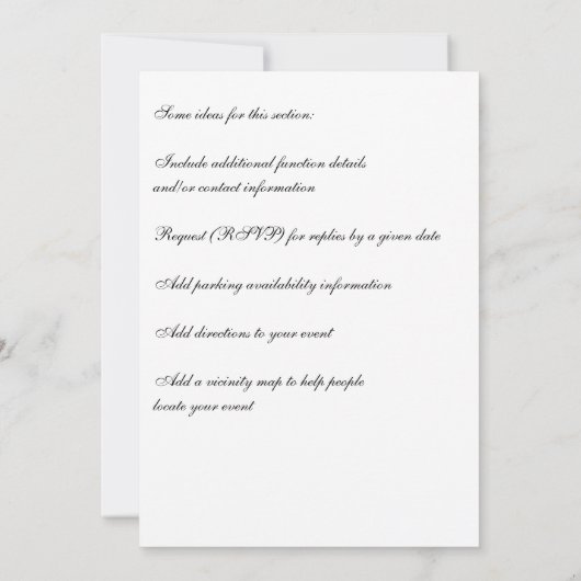 Fancy Aangepaste Monogram Formele Uitnodiging (Achterkant)