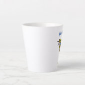 Fancy Abstracte visschaalachtige vinnen Latte Mok (Voorkant)