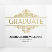 Fancy Afstuderen multi-foto Drieluik Aankondiging (Binnenkant midden)