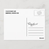 Fancy Afstuderen van het Manuscript Dank u Briefka Briefkaart (Achterkant)