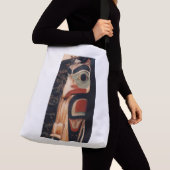 Fancy Alaska Wood Carved Totem Pole Photo Design Crossbody Tas (Dichtbij)