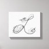 Fancy alfabet Letter L Canvas Afdruk (Voorkant)