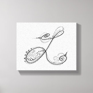 Fancy alfabet Letter L Canvas Afdruk