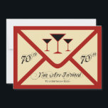Fancy and Fun 70th Birthday Party Invitation<br><div class="desc">C'est une façon unique et amusante d'invitation vos invités à cette fête d'anniversaire spéciale. Élégant en noir et or, mais branché et contemporain, cet invitation sera un succès certain. Customisez facilement le texte arrière avec vos propres informations. N'hésitez pas à modifier les polices si vous le souhaitez. Vous avez le...</div>