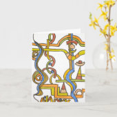 Fancy Ant Farm - Carte pour notes d'art Abstrait (Fleur jaune)