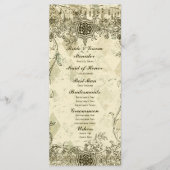 Fancy Antique Music Wedding Programme (Devant)