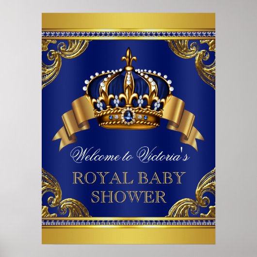 Fancy Baby shower handtekeningen Poster (Voorkant)