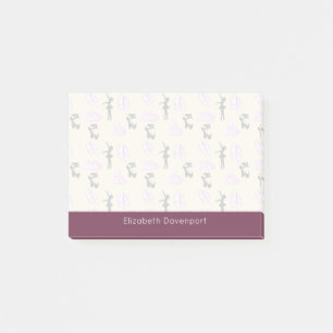 Fancy balletpatroon met Bourgondische rand Post-it® Notes
