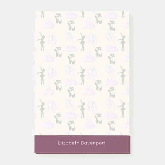 Fancy balletpatroon op maat post-it® notes (Voorkant)