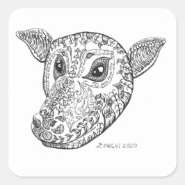 Fancy BBT - P. conspicillatus Portrait Vierkante Sticker