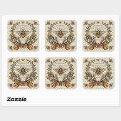Fancy Bee Miel Étiquette Personnaliser (Feuille)