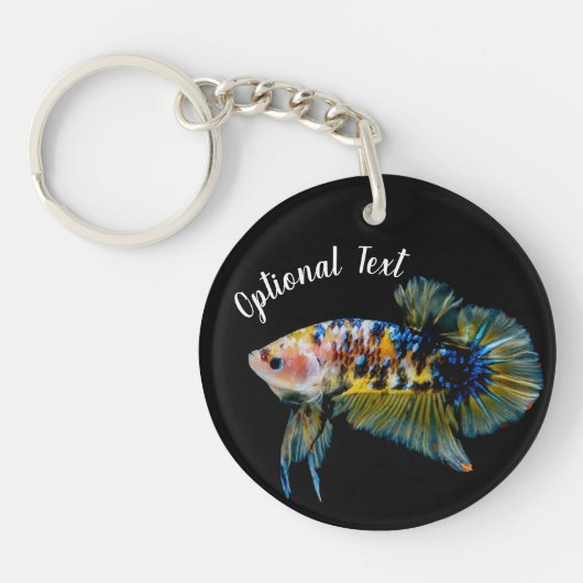 Fancy Betta Fighting Fish Sleutelhanger (Voorkant)