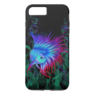 Fancy Betta Splendens Blauw Blauwgroen en Rood iPhone 8 Plus / 7 Plus Hoesje