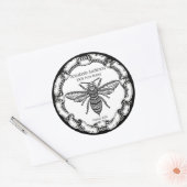 Fancy Black Bee Honey Étiquette Personnaliser (Enveloppe)