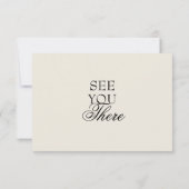 Fancy Black Cream Floral Boho Mariage RSVP (Dos)