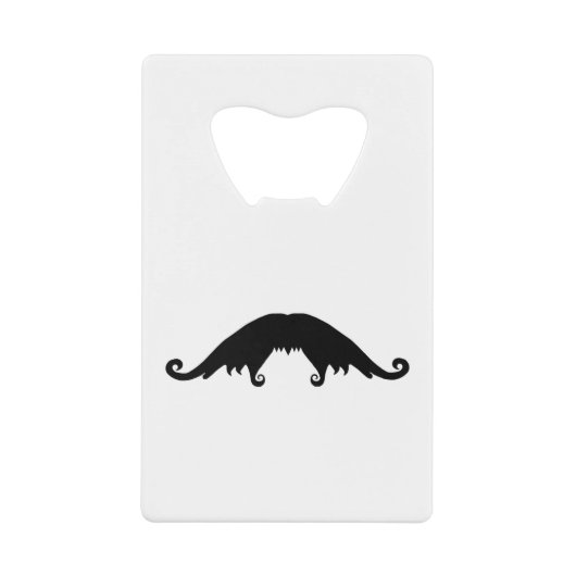 Fancy Black Mustache Carte de crédit Ouverture de (Devant)
