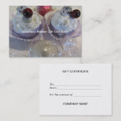 Fancy blanco kerstcadeau kortingskaartje (Voorkant / Achterkant)