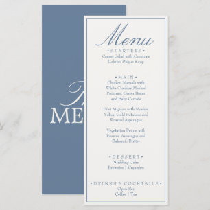 Fancy Blauw en Witte Luxe Trouwfeest met Oud Geld Menu