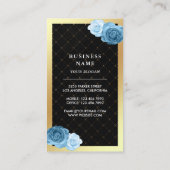 Fancy blauwe-Cake-ballonvaartenplank voor goudolie Visitekaartje (Achterkant)