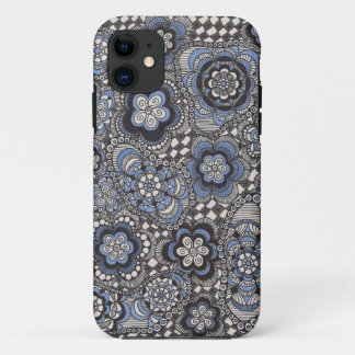 Fancy blauwe denim telefoonhoes iPhone 11 hoesje