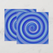 Fancy blauwe spiraal (Voorkant / Achterkant)