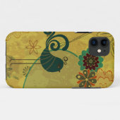 fancy blauwgroen vogel en moderne griepvector Case-Mate iPhone case (Achterkant (horizontaal))
