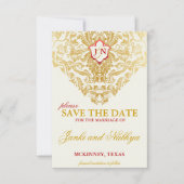 Fancy Bloeit Golden Wedding Save the Dates Save The Date (Voorkant)