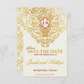 Fancy Bloeit Golden Wedding Save the Dates Save The Date (Voorkant / Achterkant)