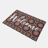 Fancy bloem- en stervormen Patroon Welkom Deurmat (Schuin)