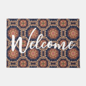 Fancy bloem- en stervormen Patroon Welkom Deurmat (Voorkant)