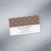 Fancy bloem- en stervormpatroon magnetisch visitekaartje (Voorbeeld)