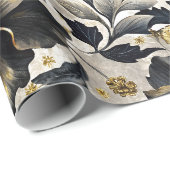 Fancy bloemen cadeaupapier (Rol Hoek)