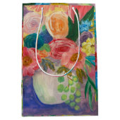 Fancy Bloemen medium geschenktas Medium Cadeauzakje (Voorkant)