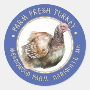 Fancy Blue Egg Carton Étiquette Farm Oeufs frais