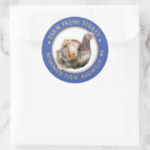 Fancy Blue Egg Carton Étiquette Farm Oeufs frais (Sac)