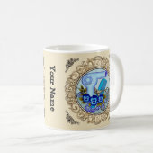 Fancy Blue Pansy Beauticier mug (Devant droit)