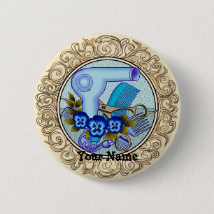 Fancy Blue Pansy Schoonheidsspecialiste Ronde Button 5,7 Cm