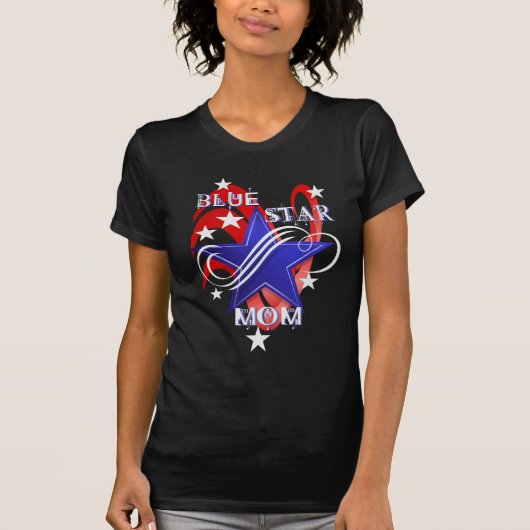 Fancy Blue Star Mam-Shirten T-shirt (Voorkant)