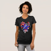 Fancy Blue Star Mam-Shirten T-shirt (Voorkant volledig)