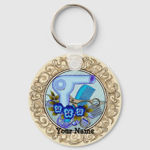 Fancy Blue Viooltje Schoonheidsspecialiste Sleutelhanger